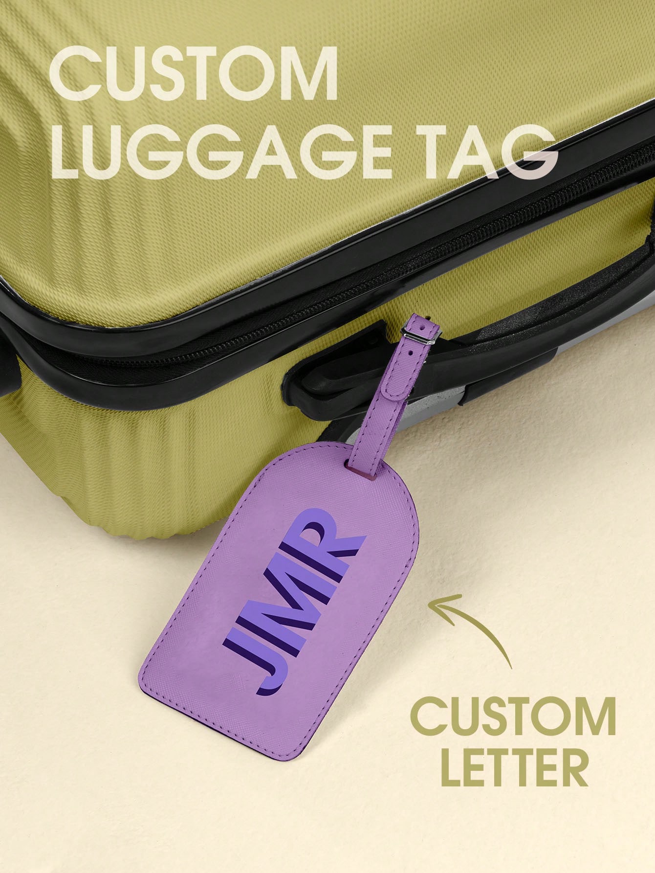 Travel Accessories Gadget - Personalizowana zawieszka do bagażu z inicjałem,