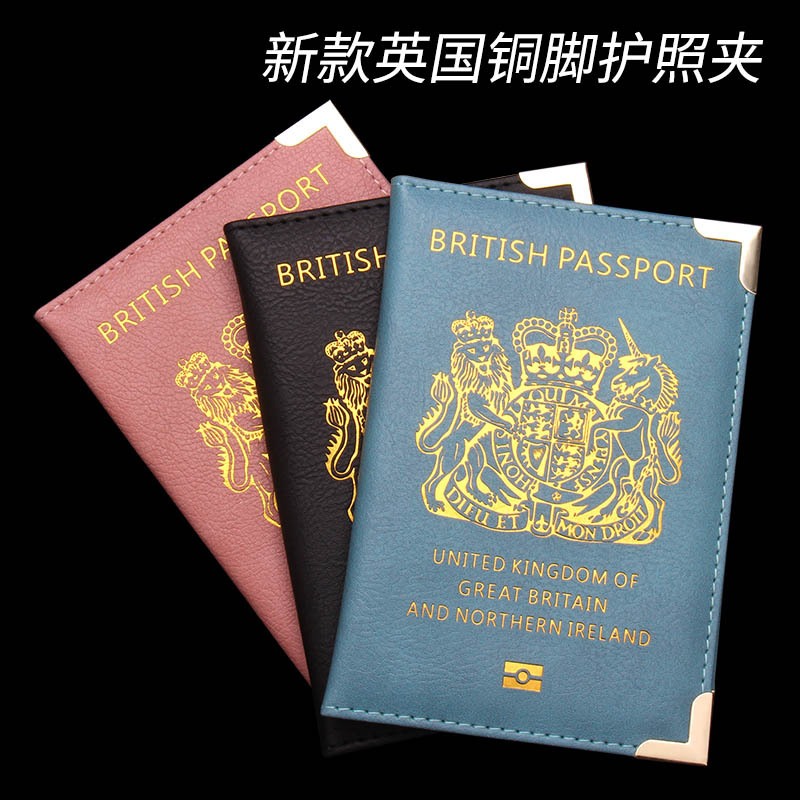 Passport Holder Rfid - Nowy Brytyjski Skórzany Portfel na Paszport