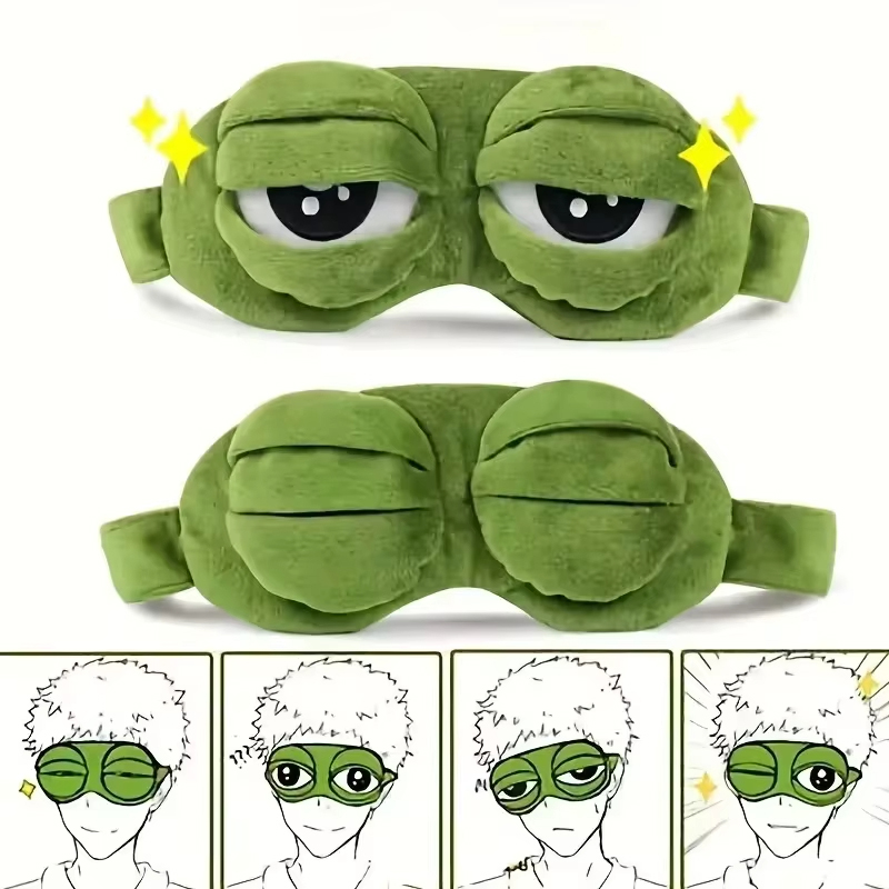 Travel Accessories Gadget - Maska na oczy w kształcie żaby,