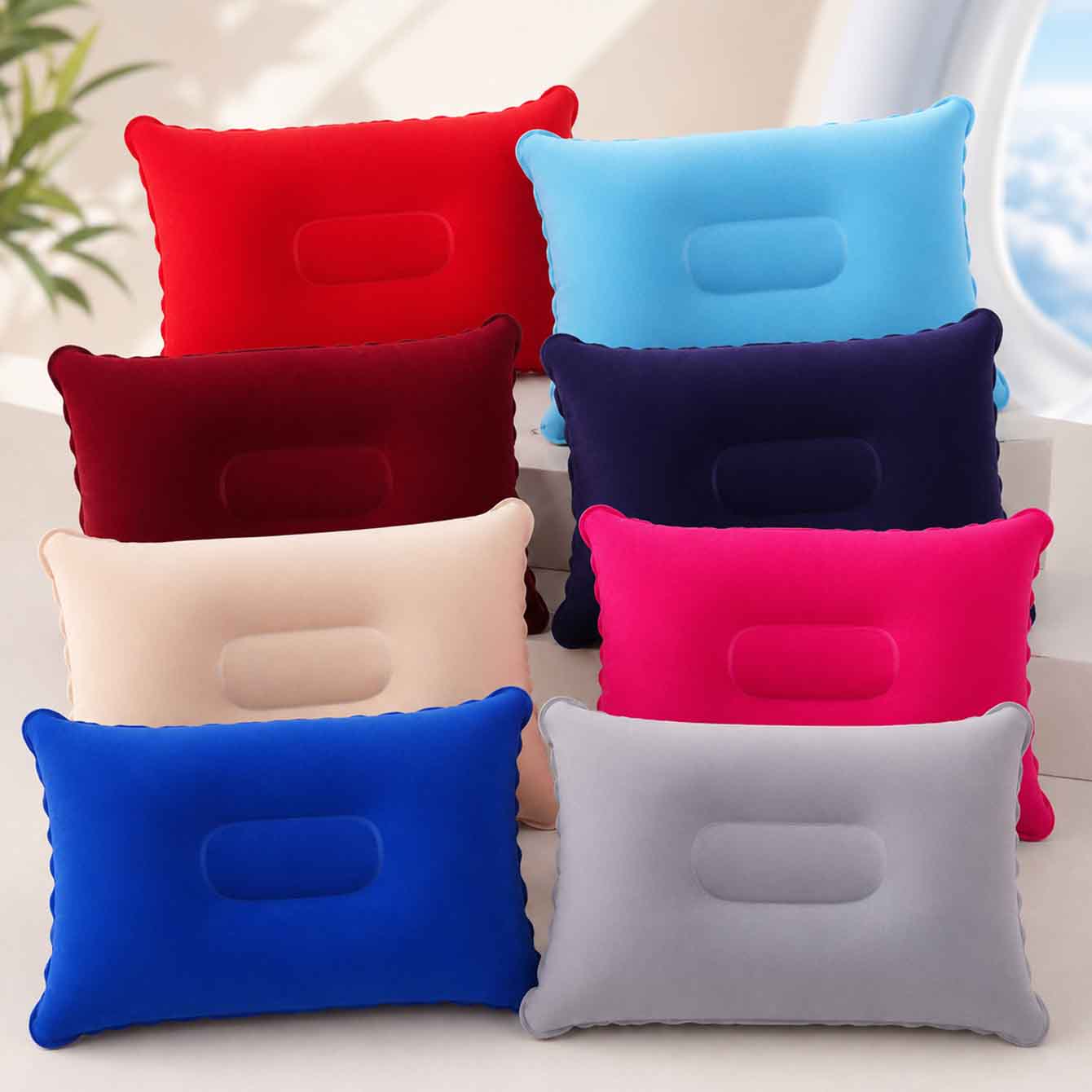 Travel Pillow Inflatable - 2 sztuki ultralekkich, dmuchanych poduszek, małe