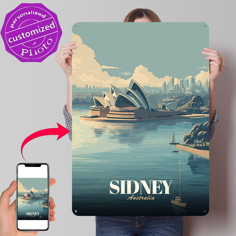 Travel Accessories Sydney - Plakat Podróżniczy Sydney Opera House Retro,