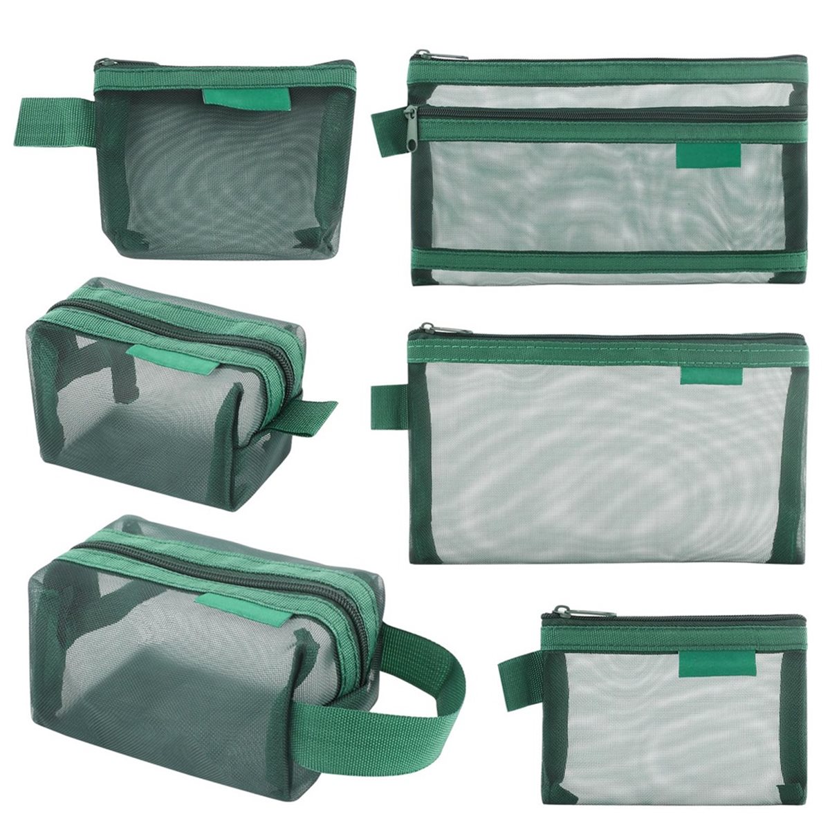 Travel Accessories To Buy - 【TODAY-BUY】~@ 6 szt. Przezroczyste siatkowe torby