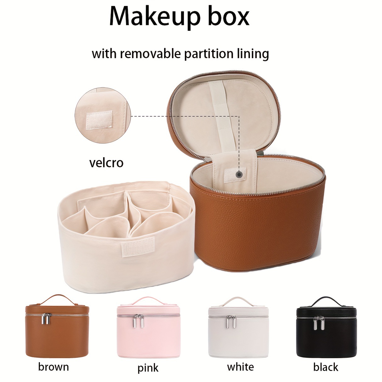 Travel Accessories Toiletries - Duża kosmetyczka z ekoskóry, przenośny organizer