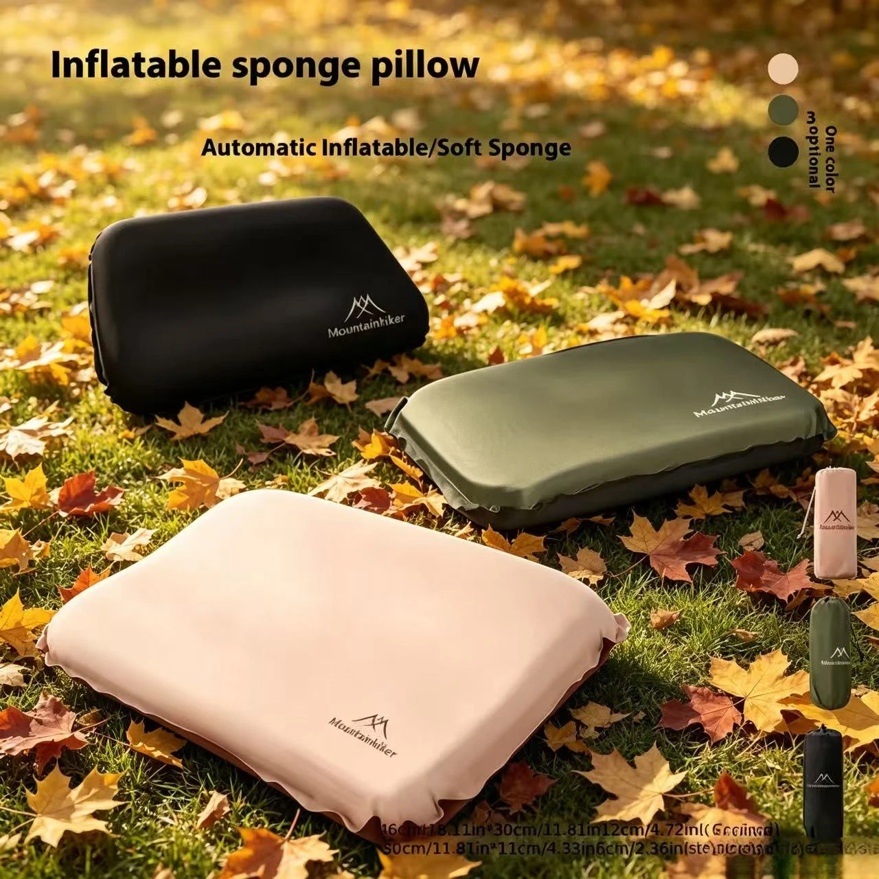 Travel Pillow Inflatable - Mountainhiker Nowa Automatyczna Nadmuchiwana Poduszka, Wygodna,