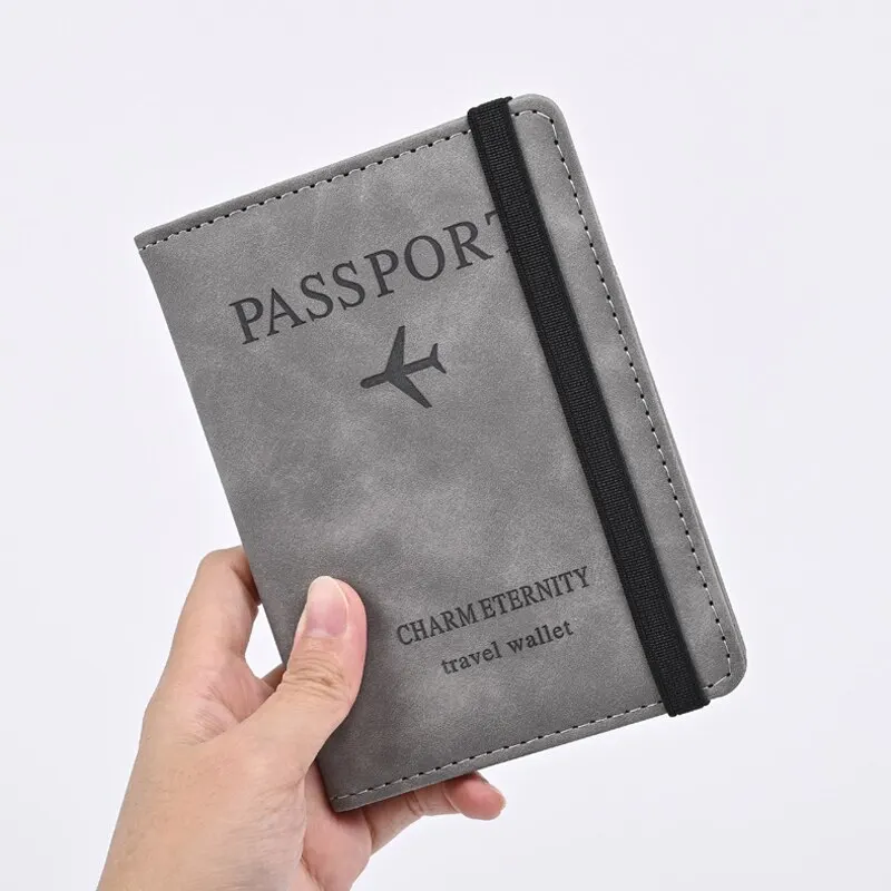 Passport Holder Rfid - Portfel męski ze skóry PU Torebka