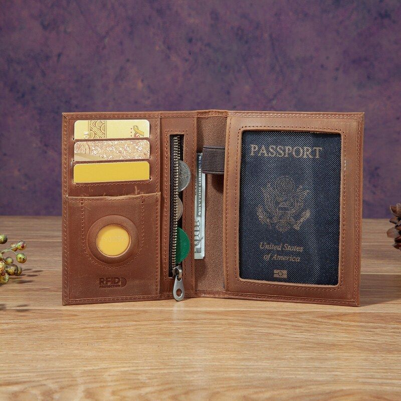 Passport Holder Rfid - Modny unisexowy skórzany portfel na paszport,