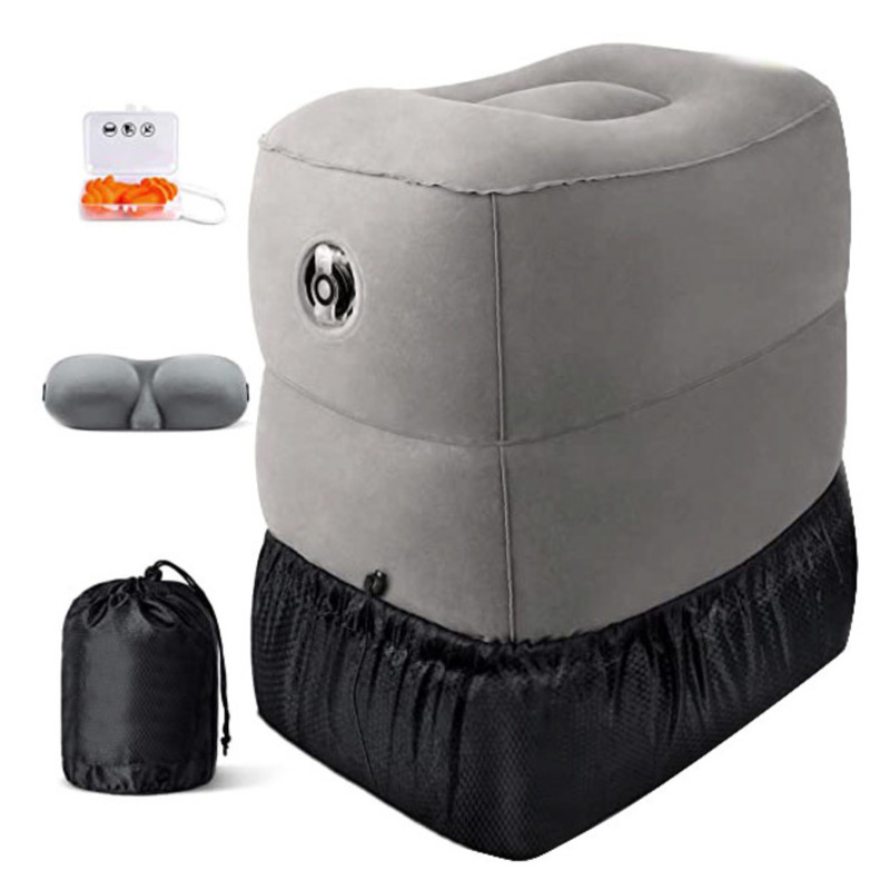 Travel Pillow Inflatable - Nadmuchiwany podnóżek na podróże lotnicze podnóżek