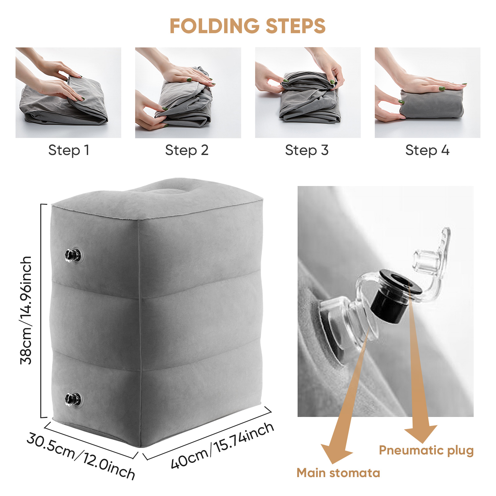 Poduszka do samolotu, podnóżek – Travel Pillow Inflatable recenzja i cena
