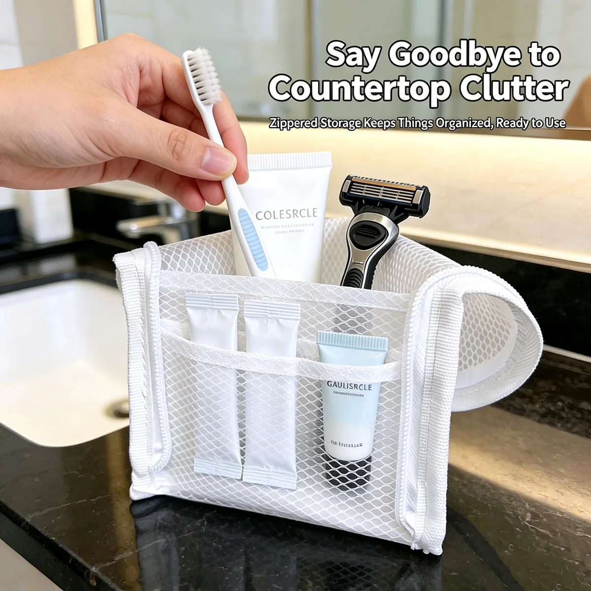 Stojąca kosmetyczka z siatki n – Travel Accessories Toiletries recenzja i cena