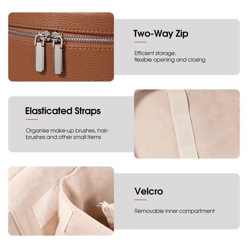 Duża kosmetyczka z ekoskóry, p – Travel Accessories Toiletries recenzja i cena